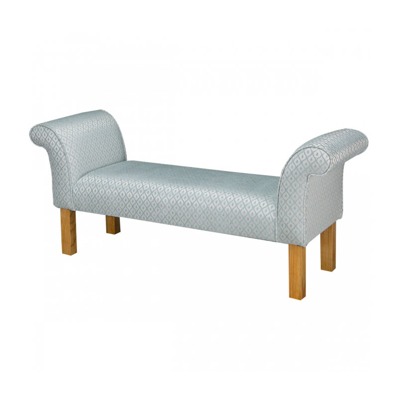 Medium Settle Bench, Blue, Trellis