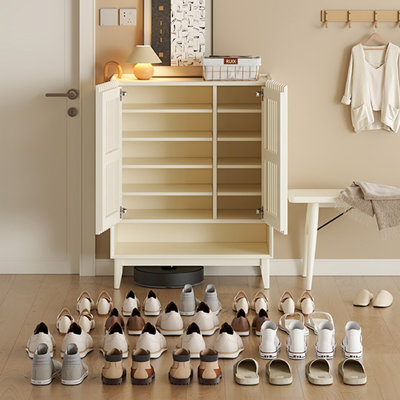 Beige Solid wood Shoe Storage