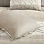 Housse de couette en coton 3 pièces double / grand, capitonnage en chenille, toucher, design, envers taupe, literie lavable pour lit double / grand, élégance, imprimé, machine
