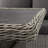 Sofia Rattan Rectangular Corner Dining Set with Rising Firepit Table in Grey