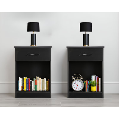 Kenitra Black Nightstand Set Of 2