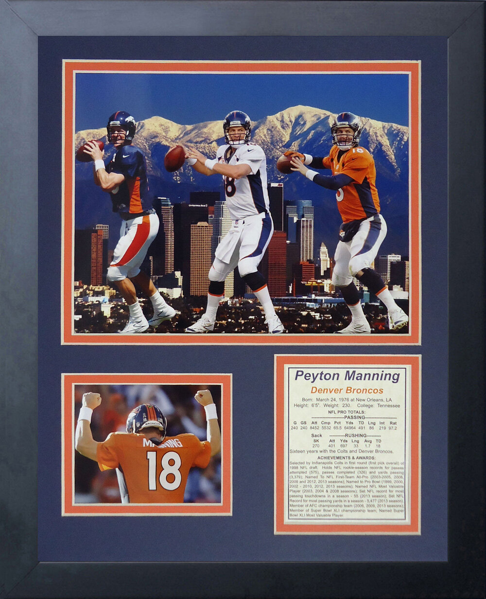 Denver Broncos Peyton Manning Football Wall Posters with 6 Sizes