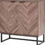 Buffet armoire, finition noyer avec double porte et tablette ajustable pour rangement organisé
