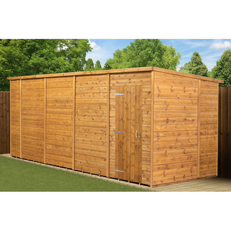 Modular Pent Garden Shed  18X6 No Windows