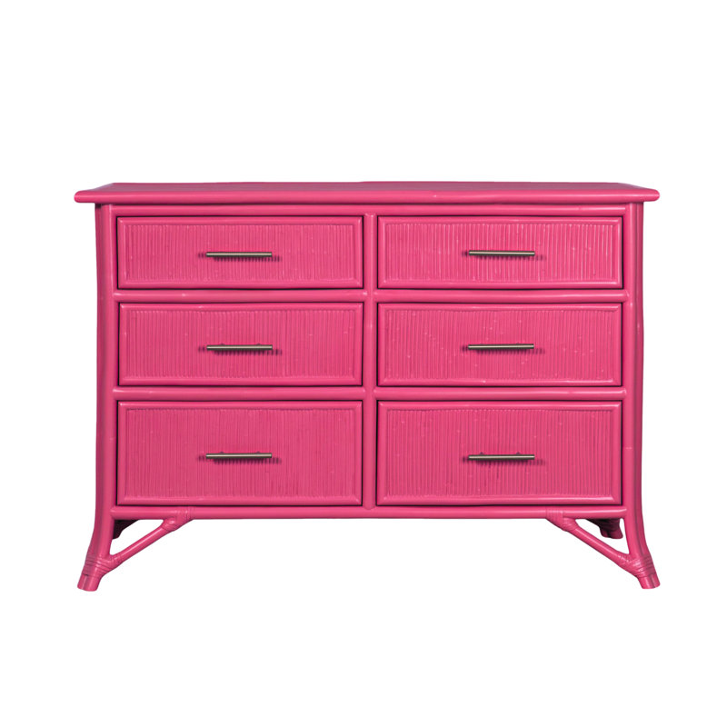 Bermuda 6 - Drawer Dresser, Hot Pink