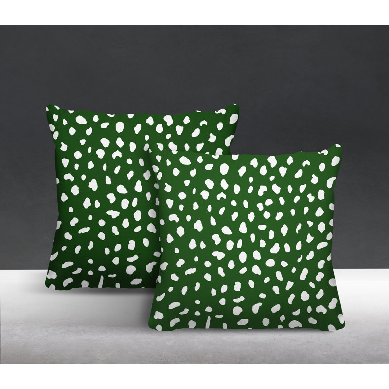 Coussin décoratif intérieur / extérieur, L 17 po x H 17 po, Vert