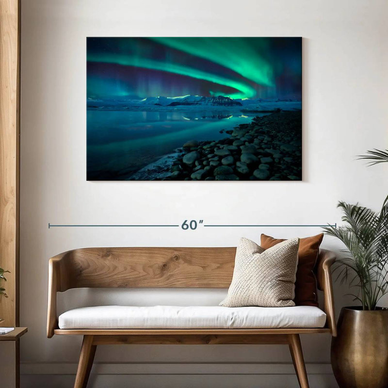 Alvord Jokulsarlon Northern Lights, H 30 po x l 45 po