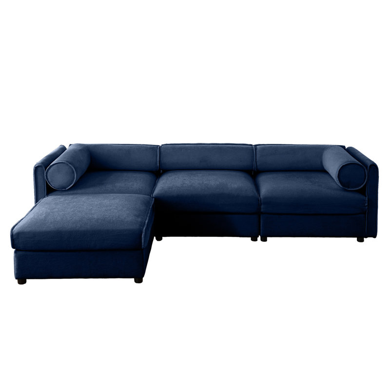Canapé Comfy 3 chenille avec rangement moderne avec cachette, Bleu