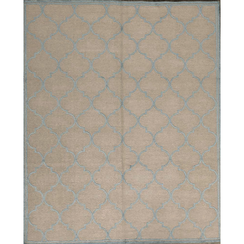 Himalayan Cotton Geometric Area Rug in Khaki