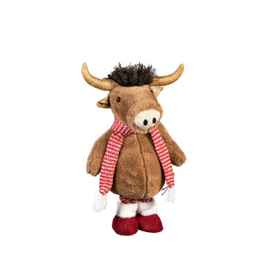 Fabric Highland Cow with Extendable Legs Table Décor, 25.5in. H