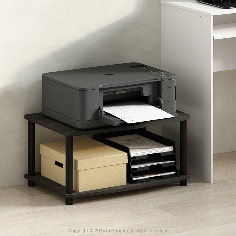 2-Tier Multipurpose Printer Stand Display & Storage Shelf, Espresso/Black, Espresso