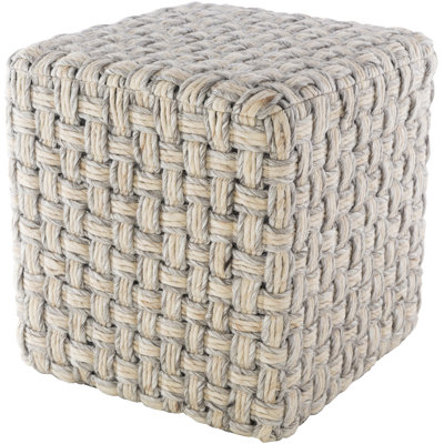 Bailey 18" Square Woven Pouf Ottoman