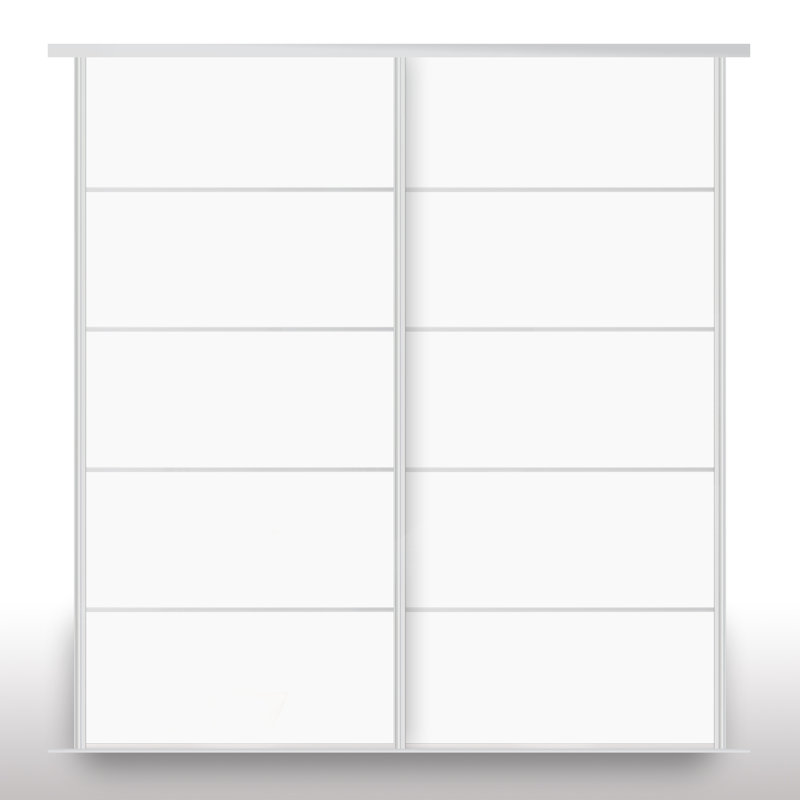 Libre 2 Door Wardrobe, Grey, 230cm x 186cm x 82cm
