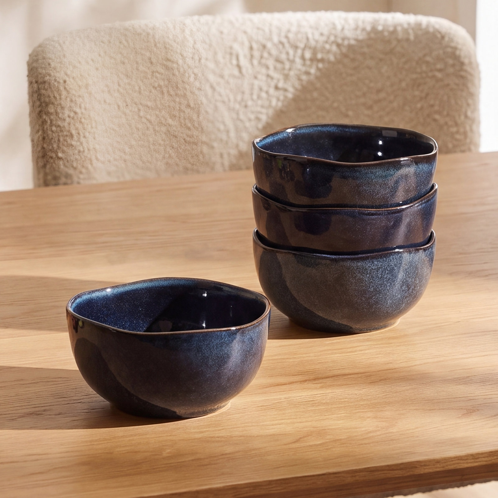 Mirella Stoneware Cereal Bowl, Blue