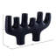 Fran 10" Tall Aluminum Candle Holder, Black