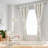 Linen 100% Blackout Curtains Gray Damask Linen Look Thermal Insulated Grommet Curtains