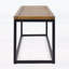 Contemporary Outdoor Bench with Acacia Wood and Iron Frame, Perfect for Patio and Garden Elegance