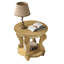 Table d'appoint ronde de 22 pouces avec table d'appoint et tablette