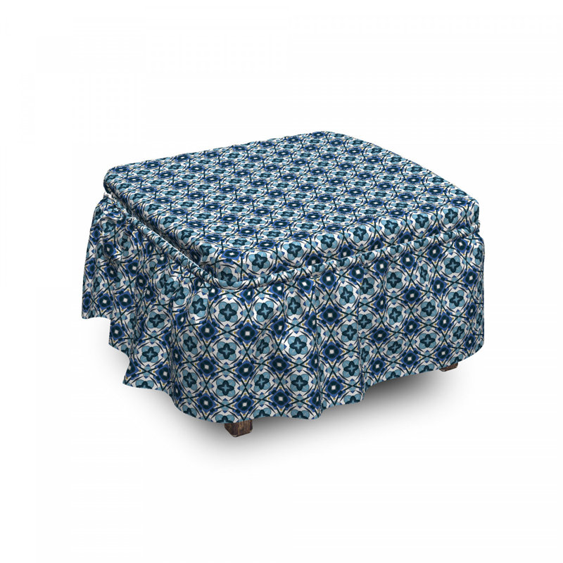 Housse pour repose-pieds azulejo portugaise
