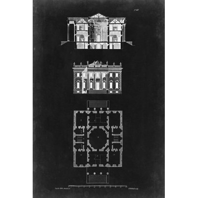 Building And Plan V by James Gibbs - Wrapped Canvas Art Prints