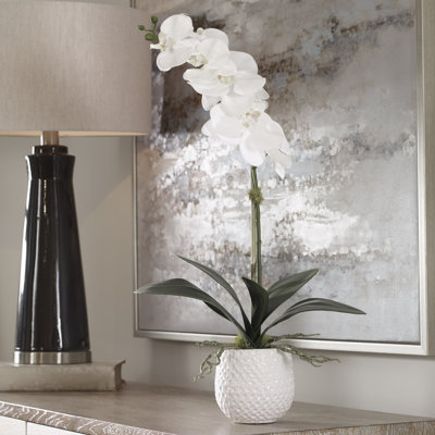 Orchidée artificielle 19,5 po en pot