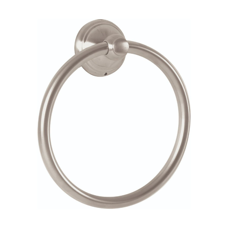 Retroaktiv Tango Wall Mounted Towel Ring, Brushed Nickel