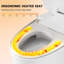 Toilette intelligente Senfot, capteur de pied, chasse d'eau automatique en position debout, siège chauffant et veilleuse, toilettes pour le confort de la salle de bain, chasse d'eau puissante, norme américaine, blanc
