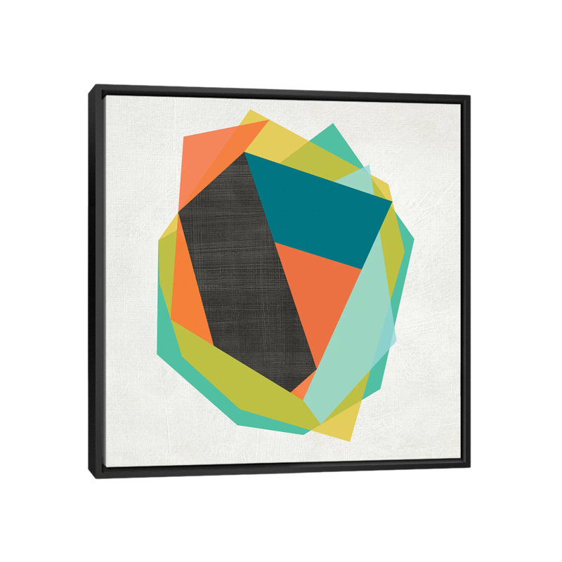 « integer ii », art sur toile, H 18 po x l 18 po x P 1,5 po, Toile encadrée noire