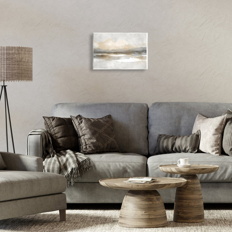 Plaque murale «Subtle Watercolor Mountains», conception par Creative Studio, H 10 po x l 15 po
