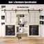 Portes de grange non assemblées et finies de style tableau noir 36 po x 84 po Homacer Tinsmith-129303499