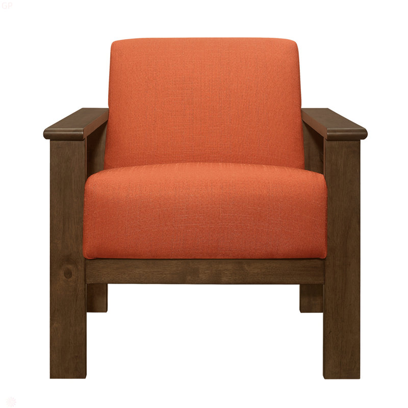 Siège et dossier rembourrés et rembourrés en tissu 1pc, Orange