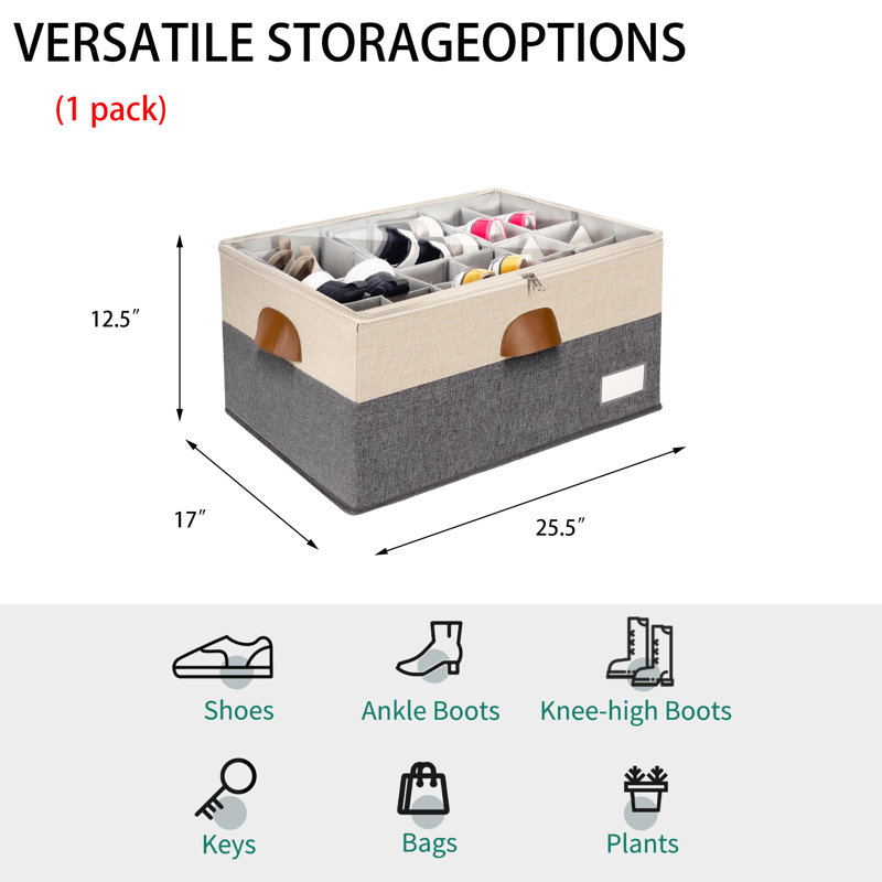 Range-chaussures Versastor à plusieurs niveaux avec couvercle transparent