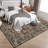 Oriental Machine Washable Rug with Rubber Backing for Living Room Vintage Non-Slip Dining Room Rug Easy-Cleaning Floor Carpet for Bedroom Office Playroom-127074339