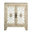 Console blanc antique avec portes en miroir