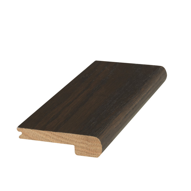 Nez d'escalier en bois manufacturé de 0,8 po d'épaisseur et de 3 po de largeur et de 84 po de longueur, Gris dévalé