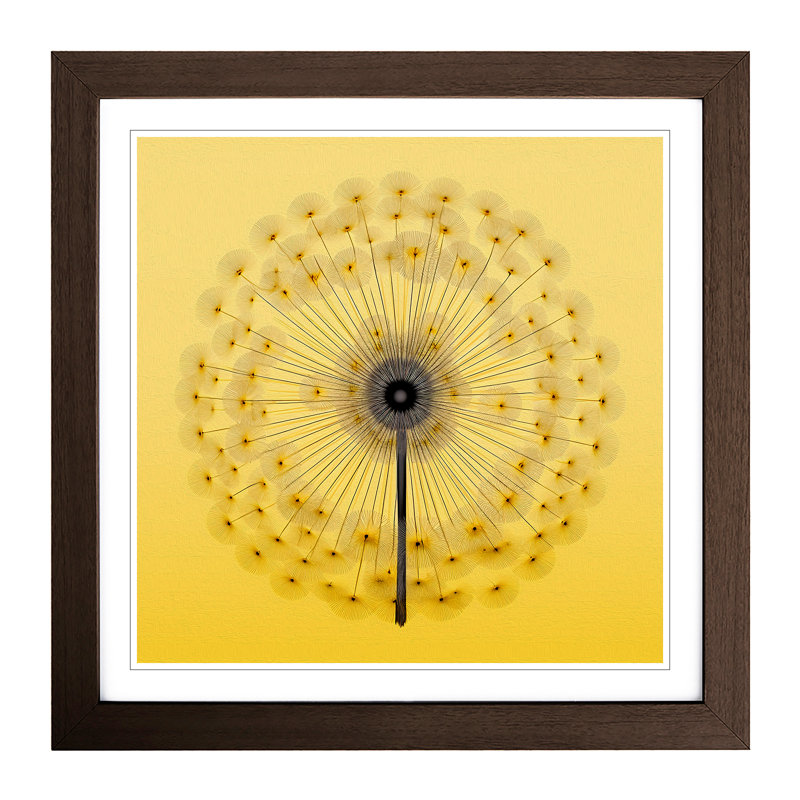 Single Picture Frame Print on Wood, Walnut