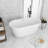 59'' X 31'' Acrylic Freestanding Soaking Bathtub In Glossy White