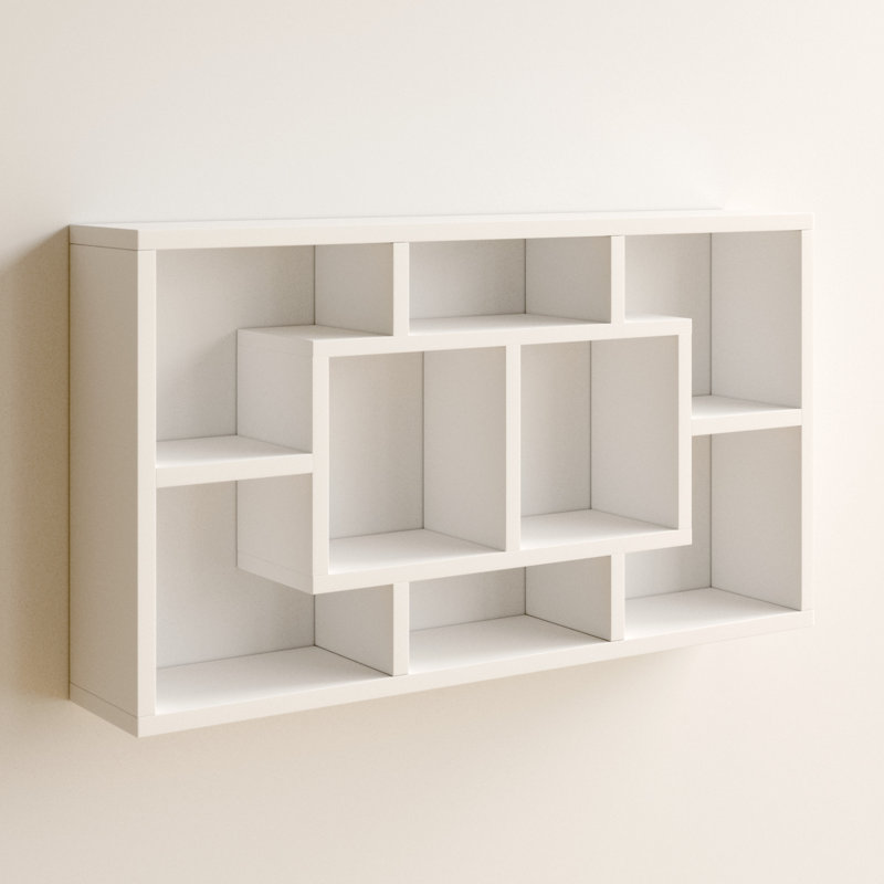 vidaXL Wall Shelf Floating Display Shelf for Home Living Room Engineered Wood, Brown Oak, 20.67 in H x 33.46 in W x 6.30 in D