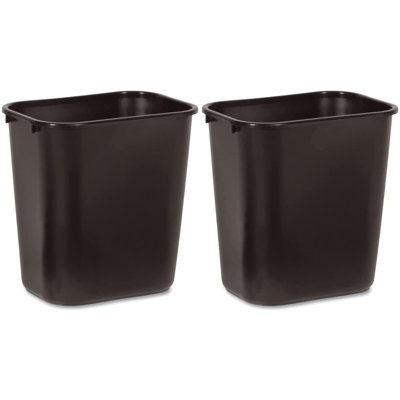 Poubelle rectangulaire en plastique durable