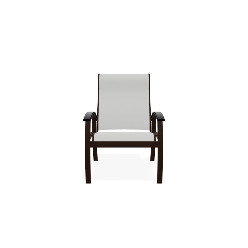 Chaise de patio Askar, Blanc 6D Sunbrella®, Noir, Kona texturé