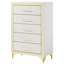 Commode blanche 5 tiroirs Chesney