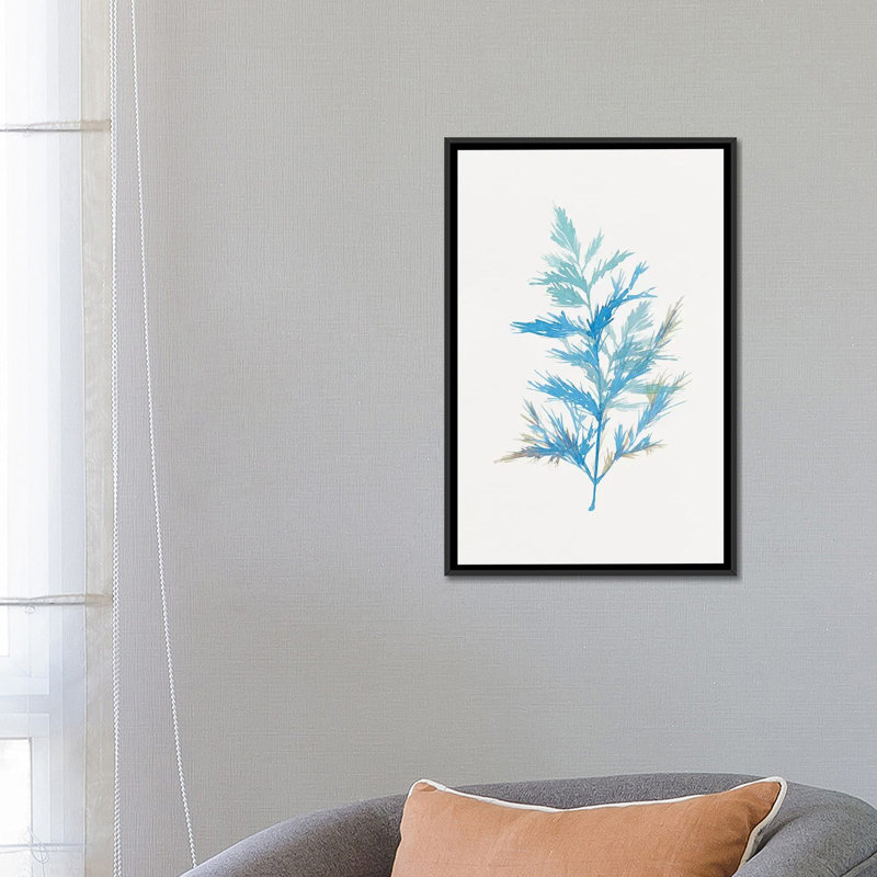 « fantaisiste botanique i », impression sur toile, H 26 po x l 18 po x P 1,5 po, Toile avec cadre noir, Pas de tapis