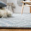 Metro Hand Tufted Wool/Cotton Ikat Rug in Blue/Ivory-268561345