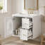 Ensemble de meuble-lavabo mural, 24 po, lavabo en céramique, 2 tiroirs, 1 porte à fermeture en douceur
