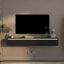 Meuble télé flottant, meuble télé mural avec lumières DEL et prise de courant, meuble télé ultrabrillant pour meuble télé pour salon-772084125-772084088