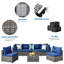Ensemble de conversation modulaire de huit articles avec coussins-86413263