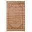 Tapis brun clair unique fait à la main de conception unique 4 pi 11 po x 7 pi 10 po Antalya