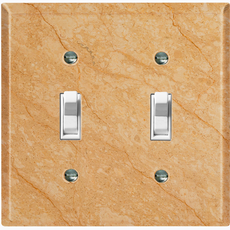 Patterned 2 - Gang Toggle Light Switch Standard Wall Plate