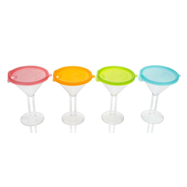 Liplidz Martini Glass (Set of 4); Tropical