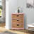 Breunig Solid Wood 3 Drawer X-Side Corner Storage Drawer with 3 Wicker Baskets, Pink-8946054